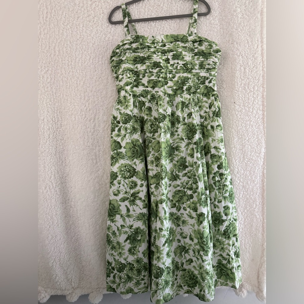 NWT Abercrombie & Fitch Floral Green and White Sundress